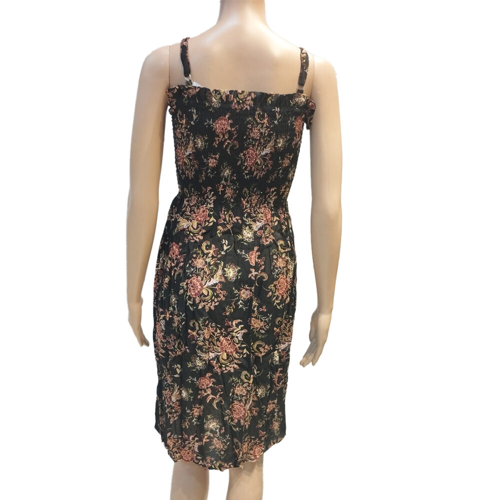 French Fusion Black Floral Fit &Flare dress