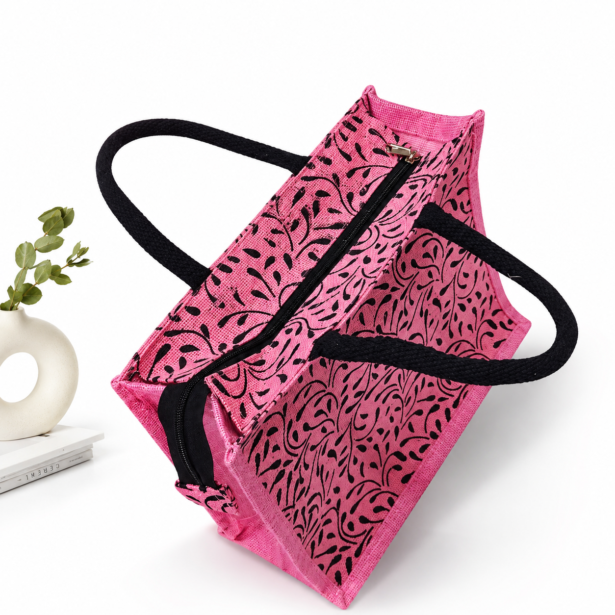 Pink Jute Bag - 1
